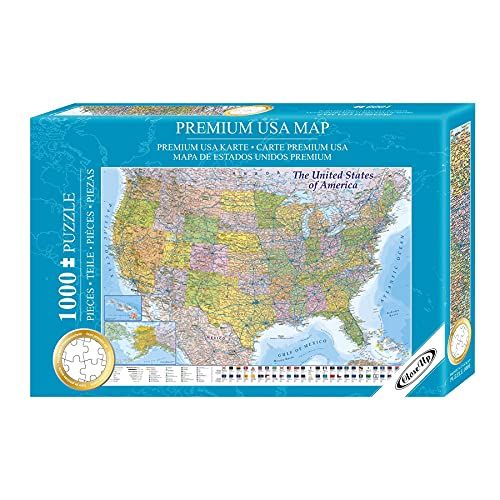 Close-up USA puzzel 1000 stukjes - Amerika - 68 x 48 cm Premium Map 2021 - MAPS IN Minute