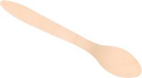 Merkloos Wegwerplepeltjes - 25x stuks - hout - 18 cm - lepels - BBQ/verjaardag/picknick bestek berkenhout