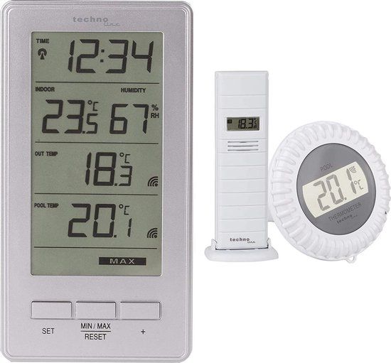Technoline WS 9069 Weerstation - Digitaal - Met 2 Buitensensors - Wit