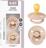 BIBS Colour Fopspeen - 0-6 mnd - 2-pack - Ronde speen - Jasmine Blush