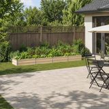 vidaXL Jardinière surélevée Ivoire 320 x 80 x 24 cm Acier galvanisé