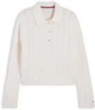 Tommy Hilfiger gebreide trui met kabels en wol - ecru