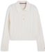 Tommy Hilfiger gebreide trui met kabels en wol - ecru