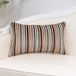 Yangest Koffie gestreepte fluwelen lendenkussenhoes veelkleurig getextureerde boho kussensloop moderne neutrale rechthoekige kussensloop voor bank bank slaapkamer woonkamer woondecoratie 30 x 50 cm