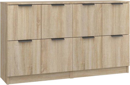 vidaXL Dressoir 60x30x70 cm Bewerkt Hout Sonoma Eikenkleurig