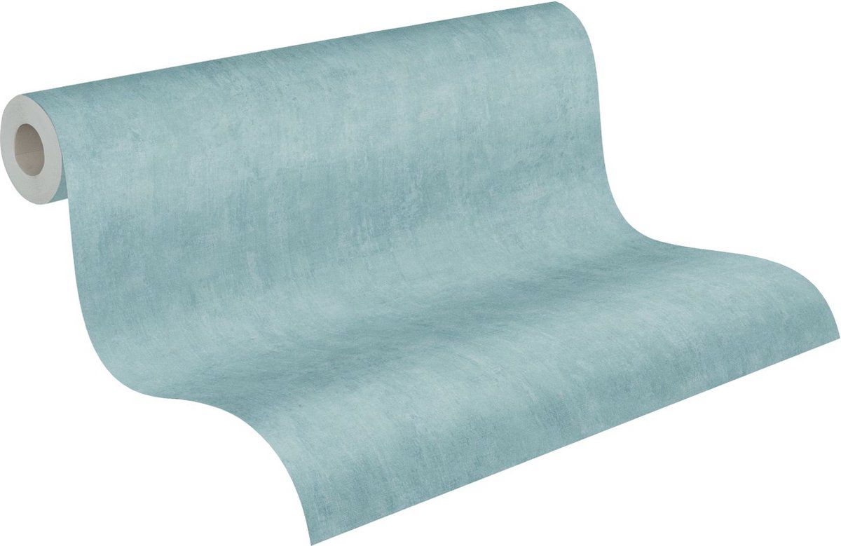 A.S. Création Behang Effen Blauw - AS-380243 - 53 cm x 10,05 m
