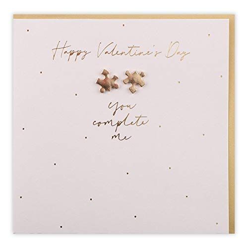 Clintons Jigsaw Valentijnsdag Kaart - Je Voltooi Me - 159x159mm