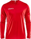Craft Squad Jersey Solid LS Shirt Heren Sportshirt - Maat S - Mannen - rood/wit