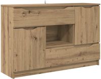 vidaXL Dressoir Artisan Eiken Bewerkt Hout