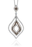 Orphelia Silver 925 Zh-7043 Pendant With Chain White/Brown Zirconium