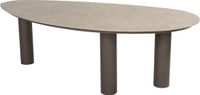 4 Seasons Outdoor Arizona dining tuintafel 240x130x75 cm keramiek kiezelvorm bruin/terre taupe