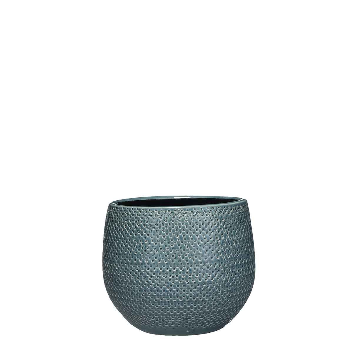 Mica Decorations Gabriel Ronde Pot Blauw 16 x 18 cm