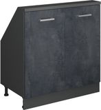 Vicco Rion Kast voor schuine wand – met 2 deuren Zwart beton/antraciet