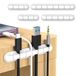 JANREAY Kabelhouder, kabelclips, 4 stuks, multifunctionele kabelorganizer, set voor bureau, audiokabel, netsnoer, USB-oplaadkabel (wit)