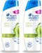 Head & Shoulders Apple Fresh Anti-Roos Shampoo - 1 liter - Voordeelverpakking - 2 stuks