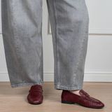 Poelman leren loafers donkerrood