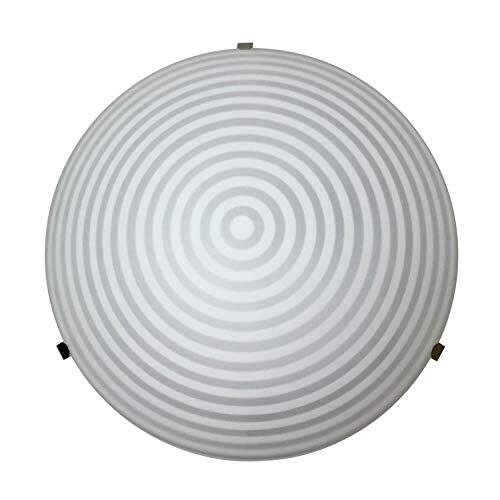 ONLI plafondlamp in wit glas diameter 25 cm met cirkels ontwerp