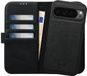 Rosso Elite Hoesje Geschikt voor Google Pixel 9 Pro XL | Compatibel met MagSafe | Book Case en Back Cover | Magnetisch Uitneembaar | Echt Leer Beschermhoes met Pasjeshouder | Zwart