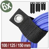 Quadrios 26CA806 Klittenbandriem Zwart 6 stuk(s)