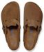 Birkenstock Boston Soft Footbed Suede Leather Dark Tea Tonal
