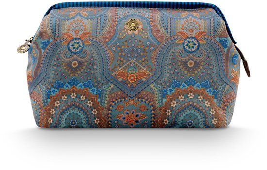 Pip Studio Cooper Make-up Tasje Dames - Toilettas - Jabali - Blauw