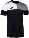 Joma T-shirt à manches courtes Crew V Colorblock Polyester Noir/Gris/Blanc Unisexe Enfants 5-6 Ans