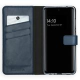 Selencia Lederen Booktype voor de Samsung Galaxy A52 - Blauw