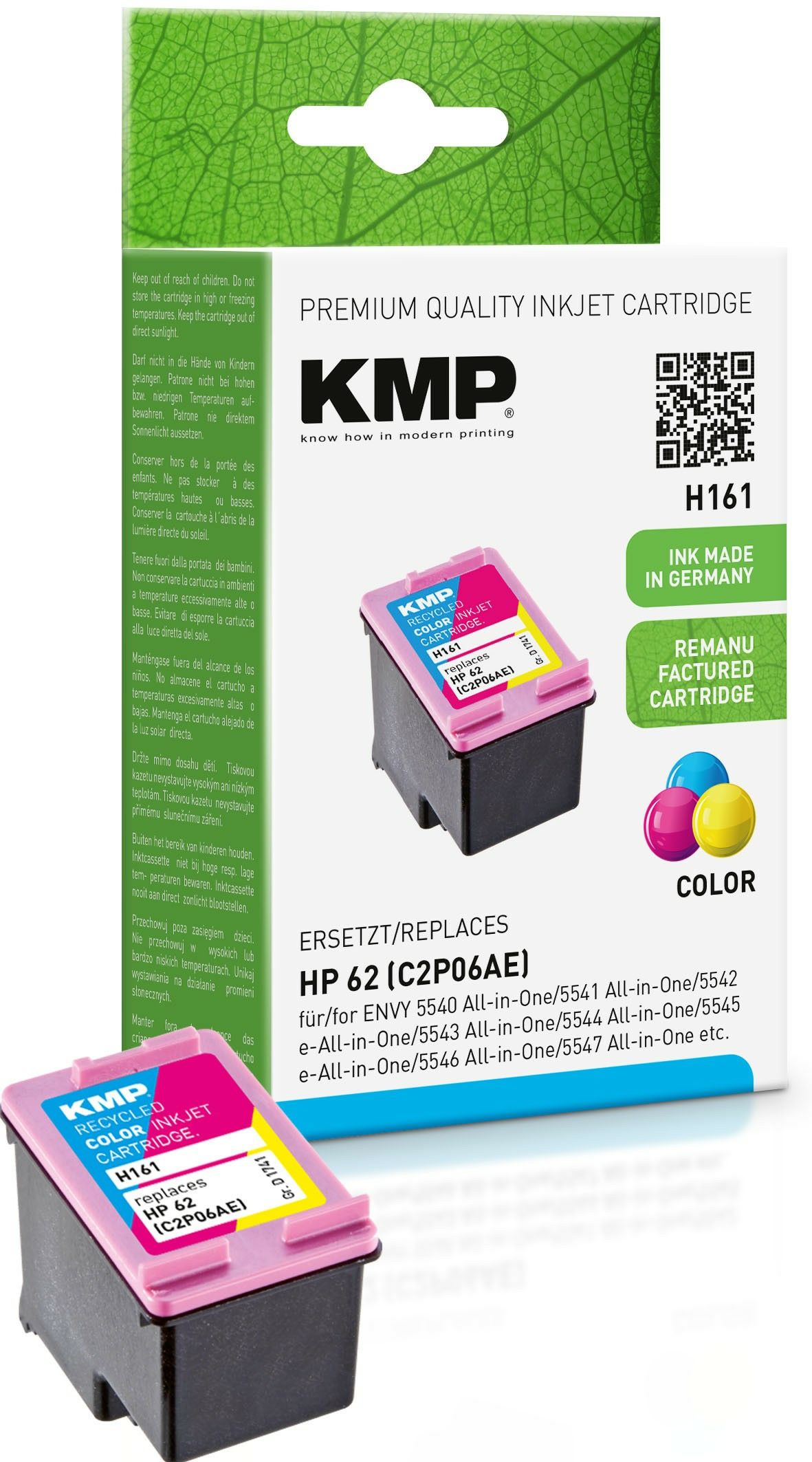 KMP H161 - Inktcartridge - Cyaan, Geel, Magenta - 165 pagina's