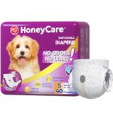 HONEY CARE All-absorberende wegwerpluiers voor vrouwtjes, klein formaat, verbeterd, 40 stuks
