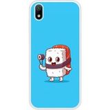 Y5 2019 Sushi happy bedrukt siliconen hoesje