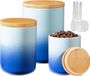 Unyqoos Pots de stockage en céramique, set de 3