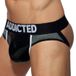 Addicted Jock Strap Mini Stripes Noir - Argent