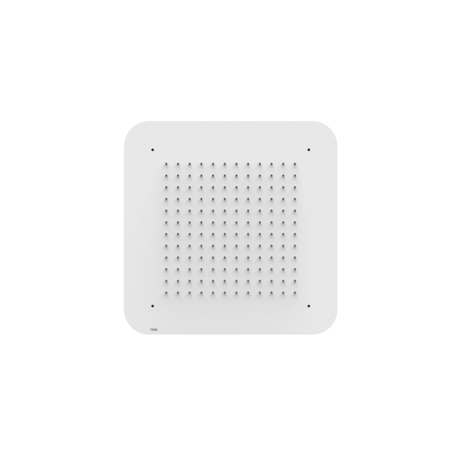 Tres Hoofddouche tres plafond 42x42 cm vierkant patroon ronde hoeken mat wit - 8429546518404
