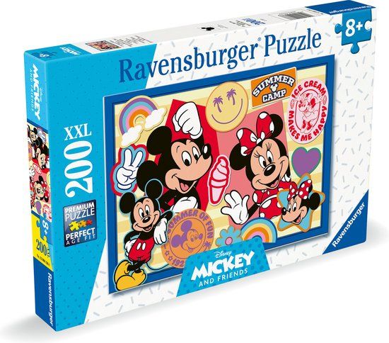 Ravensburger Mickey & Minnie Legpuzzel 200 XXL-Stukjes