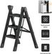 StarTech Huishoudtrap Zwart Opklapbare Steigertrap Versterkt Aluminium A-ladder