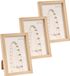 Arte r Fotolijst - 3x stuks - Camel bruin - Kunststof/Glas - 17 x 12 cm - voor foto van 10 x 15 cm - Staand/Hangend