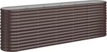 vidaXL Jardinière 224x40x68 cm acier galvanisé marron