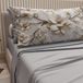 PETTI Artigiani Italiani Beddengoedset van katoen met kussenslopen in digitale print, laken voor Frans bed, beddengoed met bloemenpatroon 34 lichtgrijs, 100% gemaakt in Italië