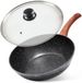 Vilde poêle wok granit avec couvercle en verre BLACK&WOOD 28 cm