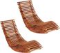 vidaXL Ligbedden schommelend 2 stuks acaciahout Naturel