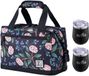 Brisby 12L Koeltas Passion Flower + Brisby Thermosbeker Set Zwart