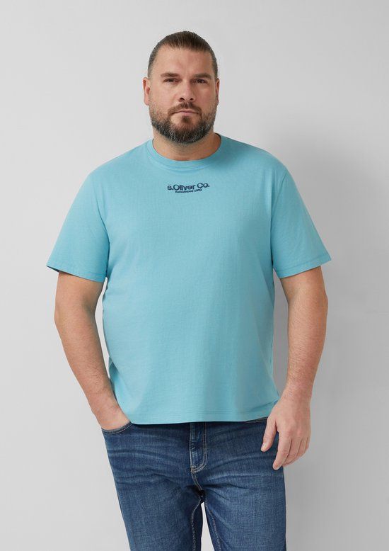 s.Oliver Big Size s.Oliver T-shirt turquoise katoen 5XL
