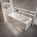 Hudson Reed Covelly Baignoire Moderne avec Deux Dossiers 170cm x 75cm | avec Panneau Avant
