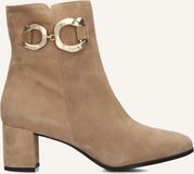 Notre-V 8558 Enkellaarsjes - Enkelboots met rits - Dames - Beige - Maat 39