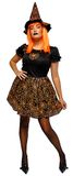 Rubies Spiderweb Neon heksenkostuum voor dames, jurk en hoed, oranje, officieel Halloween-kostuum, carnaval, feest en cospplay