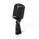 Pyle Microphone - Microphone in Vintage Retro Style - Karaoke microphone - with XLR Cable - Black