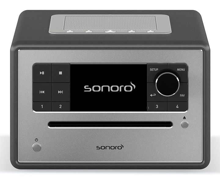 Sonoro ELITE Digital DAB/DAB+/FM Radio - Graphite/Silver - CD Player, Bluetooth, MP3