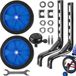 Roues de support de vélo universelles pour enfants | Roues d'appoint latérales réglables pour vélos d'enfants | Bleu, Noir