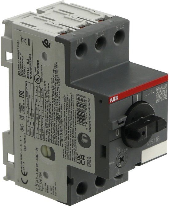 ABB 1SAM 250 000 R1009 MS 116-6,3 Motorbeveiligingsschakelaar