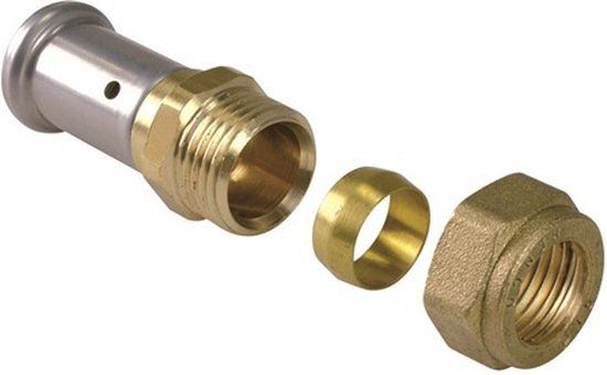 Henco 30P koppeling - 16 mm pers x 15 mm knel